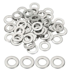 PATIKIL M12 x 24mm x 2.5mm �X�e�����X���t���b�g���b�V���[ 50�� ���E���h���^�����b�V���[ ���^�X�y�[�T�[ �l�W �{���g �i�b�g �A�\�[�g�����g