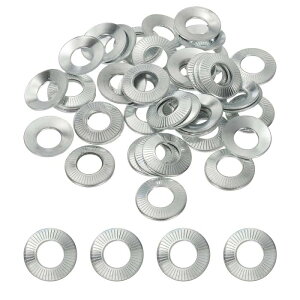 PATIKIL M10x22x1.5mm �t���b�g���b�V���[ 50�� 65Mn�|�x���r���X�v�����O�f�B�X�N���b�V���[ �~���` �˂��ꂽ���g���b�N�K�X�P�b�g �����ԎY�ƌ��ݗp�i�������߂����j