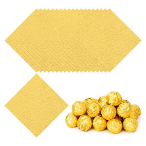 PATIKIL 3x3�C���`�̔��L�����f�B���b�p�[ 200���̐����`�I�����W�p�^�[���A���~���L�����f�B��� DIY�`���R���[�g�L�����f�B�̕�����p ��