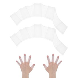 M METERXITY 1 ペアのシリコン製水泳手袋 ウェブ付きスイムグローブ ハーフフィンガー フロッグタイプ ラージサイズ 水泳/ダイビング/ウォーターエアロビクス用 水に強い [ホワイト]