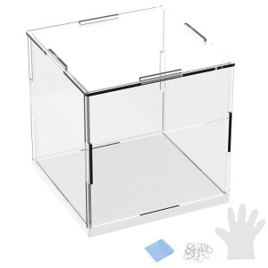 M METERXITY 1�p�b�N�̃A�N�����f�B�X�v���C�P�[�X 5.9x5.9x5.9�C���`/15x15x15cm�̃A�N�����N���A�f�B�X�v���C�P�[�X�{�b�N�X �R���N�V�����p�̍����ؐ��x�[�X�t�� �h�o�V���[�P�[�X[�z���C�g �N��