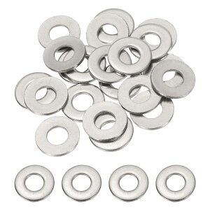 PATIKIL 1/4" ID x 5/8" OD �X�e�����X�X�`�[���t���b�g���b�V���[ 20�� �ۂ��������b�V���[ �l�W�{���g�i�b�g�A�\�[�g�����g�p �����ȃX�y�[�T�[