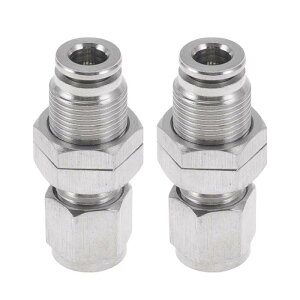 HEROFFIX �v�b�V���E�g�D�E�R�l�N�g�E�G�A�E�t�B�b�e�B���O 1/4" �R���v���b�V�����E�G�A�E���C���E�N�C�b�N�E�R�l�N�^�[ 304�X�e�����X�X�`�[�� 2�� �V���o�[�g�[��