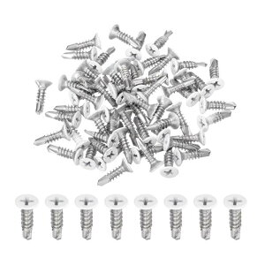 uxcell 60��M4.2x16mm�z���C�g�t���b�g�w�b�h���ȍU�B 410�X�e�����X�|���ȃh�����˂������V�[�g�˂� �V���o�[