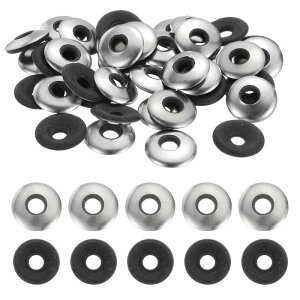 uxcell 70�p�b�N �X�e�����X�X�`�[��EPDM�{���f�b�h�V�[�����O���b�V���[ 1/4 x 5/8�l�I�v�����N�b�V�������b�V���[�K�X�P�b�g �{���g�@�B�p�iM6.3x16mm�j