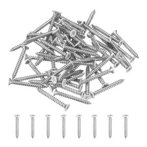 uxcell 60��ST3x25mm�z���C�g�t���b�g�J�E���^�[�V���N�w�b�h���ȍU�B�˂� �������b�L�Y�f�|���ȃh�����˂������V�[�g�����˂� �V���o�[