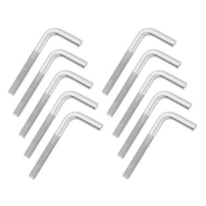 uxcell 10�� M5 x 50mm L���^ �E�p�x �{���g �X�N�����[ 304�X�e�����X�| L���^ ��b�{���g �����` �Ȃ� �X�N�����[