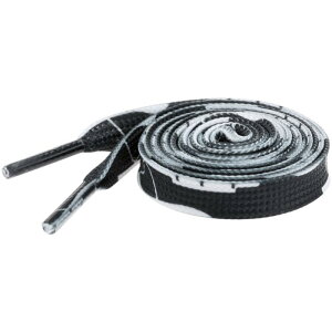 Elerevyo Flat Shoe Strings Irregular Color Blocks Colored Striped Shoelaces for Sneakers Sports Shoes Boots 2 Pairs Black-White 110cm/43.3"