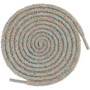 Elerevyo Round Colorful Fashion Shoelaces for Sneakers Gold Wire Bling Shoe Laces Light Brown 170cm/66.93"