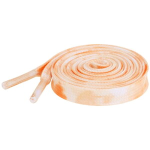 Elerevyo Flat Texture Shoestrings Tie-Dye Shoelaces Printed Shoe Lace for Sneakers Athletic 1 Pair Light Orange 140cm/55.1