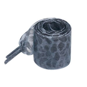 Elerevyo Leopard Print Ribbon Shoe Laces Pattern Flat Wide Lace Shoelaces for Sneakers Black 100×2.5cm/39.4"×1"