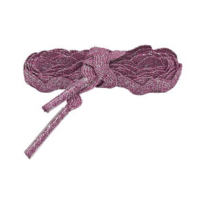 Elerevyo 2 Pairs Metallic Glitter S-Shaped Wave Shoe Laces, Bling Shiny Shimmer Flat Thin Shoelaces Shoestrings Pink Purple 160cm/63.0"