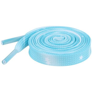 Elerevyo Sneaker Gradient Shoe Laces for Sneakers Tie-Dye Flat Shoe Laces Cute Shoe Strings 1 Pair Light Blue 120cm/47.2