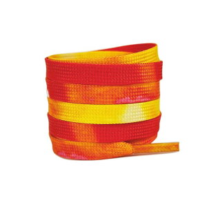 Elerevyo 1 Pair Tie-Dye Flat Shoe Laces for Sneakers, 0.31'' Soft Shoelaces Shoestrings for Casual Hiking Shoes Colorful-1 140cm/55.1