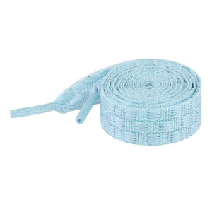 Elerevyo 1 Pair Flat Checkered Shoe Laces, Colorful Metal Wire Braided Shoelaces for Sneakers Boots Sky Blue 130cm/51.2