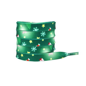 Elerevyo Christmas Flat Shoe Laces for Adults, Men, Him, Women, Teens, Christmas Decorations Shoestrings 1 Pair Christmas 14 140cm/55.1"
