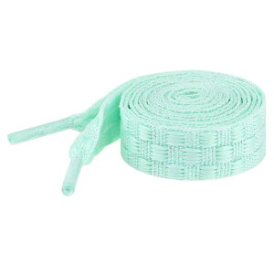 Elerevyo 1 Pair Flat Checkered Shoe Laces, Colorful Metal Wire Braided Shoelaces for Sneakers Boots Light Mint Blue 120cm/47.2