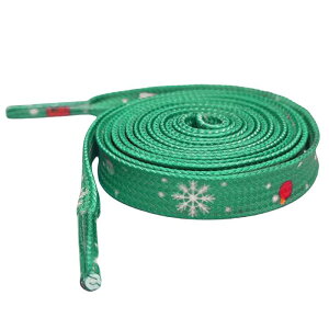 Elerevyo 1 Pair Christmas Flat Shoe Laces for Sneakers, 0.31'' Wide Soft Shoelaces Shoestrings for Hiking Shoes Christmas 6 120cm/47.2