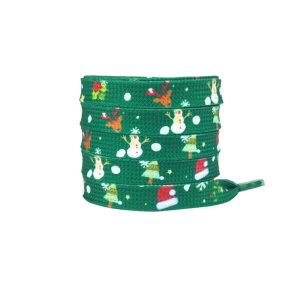 Elerevyo Christmas Flat Shoe Laces for Adults, Men, Him, Women, Teens, Christmas Decorations Shoestrings 1 Pair Christmas 12 120cm/47.2"