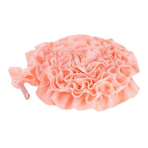 Elerevyo Shoelaces Ruffled Ribbon Solid Color Pleated Elastic Shoe Strings for Sneakers 2 Pairs Peach Pink 120cm/47.2"