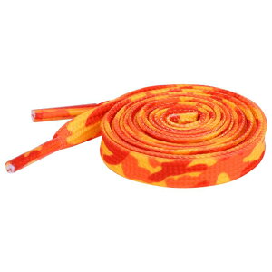 Elerevyo Thin Flat Contrast Color 0.3 Inch Wide Laces Camouflage Shoelaces 1 Pair Orange Camouflage 140cm/55.1"