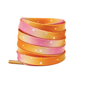 Elerevyo 1 Pair Flat Shoe Laces for Sneakers, 0.31'' Tie-Dye Dots Soft Shoelaces Shoestrings for Casual Hiking Shoes Colorful-2 120cm/47.2