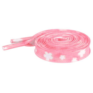 Elerevyo Colorful Floral Printed Flat Shoelaces Sneakers Flower Shoelaces for Casual 1 Pair Pink White Flowers 120cm/47.2