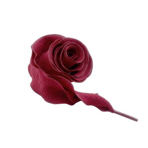 Elerevyo 2 Pairs Ruffle Shoe Laces: 2.5CM Wide Fishtail Pleated Flat Sneaker Shoestring Wine Red 140cm/55.1