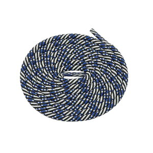 Elerevyo Round Rope Shoe Strings Three-Color Checkered Shoelaces Colorful Shoe Laces for Boots 2 Pairs Black/White/Blue 60cm/23.6"