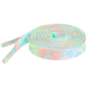Elerevyo Leopard Shoelaces Multicolor Tie Dye Gradient Shoelace Flat Shoe Strings for Sports Sneakers 2 Pairs Cyan 130cm/51.2