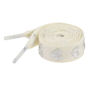 Elerevyo 2 Pairs Flat Glitter Shiny Shoe Laces, Metallic Heart Shoelaces Beige-Silver Heart 140cm/55.1"