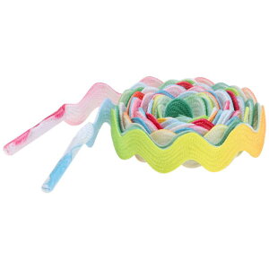 Elerevyo Flat S-Shaped Wavy Shoelaces Fashionable Versatile Solid Gradient Shoe Laces for Sneakers 1 Pair Colorful 140cm/55.1