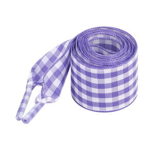 Elerevyo Wide Flat Checkered Shoelaces Fabric Ribbon Plaid Fantastic Shoe Laces for Sneaker Sport Shoes 2 Pairs Light Purple 120cm/47.2