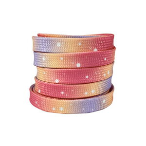 Elerevyo 1 Pair Flat Shoe Laces for Sneakers, 0.31'' Tie-Dye Dots Soft Shoelaces Shoestrings for Casual Hiking Shoes Colorful-9 140cm/55.1