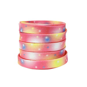 Elerevyo 1 Pair Flat Shoe Laces for Sneakers, 0.31'' Tie-Dye Dots Soft Shoelaces Shoestrings for Casual Hiking Shoes Colorful-13 140cm/55.1