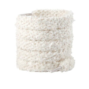 Elerevyo 1 Pair Flat Fuzzy Contrast Color Shoe Laces, 0.47" Wide Fat Soft Fluffy Shoelaces Shoestrings for Sneakers Light Apricot 80cm/31.5"