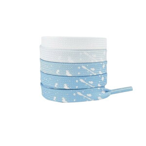 Elerevyo Flat Ink Splash Gradient Shoelaces Colorful Shoe Strings for Athletic Running Sneakers 1 Pair Gradient Light Blue 120cm/47.2