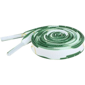Elerevyo Flat Shoe Strings Irregular Color Blocks Colored Striped Shoelaces for Sneakers Sports Shoes Boots 2 Pairs White-Green 110cm/43.3"