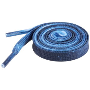 Elerevyo Sneaker Gradient Shoe Laces for Sneakers Tie-Dye Flat Shoe Laces Cute Shoe Strings 1 Pair Blue 140cm/55.1