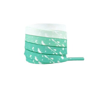 Elerevyo Flat Ink Splash Gradient Shoelaces Colorful Shoe Strings for Athletic Running Sneakers 1 Pair Gradient Mint Green 140cm/55.1"