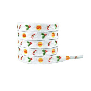 Elerevyo Christmas Flat Shoe Laces for Adults, Men, Him, Women, Teens, Christmas Decorations Shoestrings 1 Pair Christmas 1 160cm/63.0"