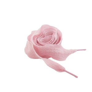 Elerevyo 2 Pairs Ruffle Shoe Laces: 2.5CM Wide Fishtail Pleated Flat Sneaker Shoestring Pink 110cm/43.3