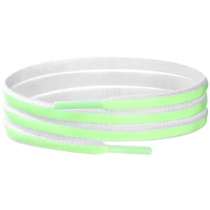 Elerevyo Nightglow Shoelaces Flashing Semi-Circular Flat Colorful Shoestrings 1 Pair Green 100cm/39.4''