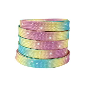 Elerevyo 1 Pair Flat Shoe Laces for Sneakers, 0.31'' Tie-Dye Dots Soft Shoelaces Shoestrings for Casual Hiking Shoes Colorful-11 140cm/55.1