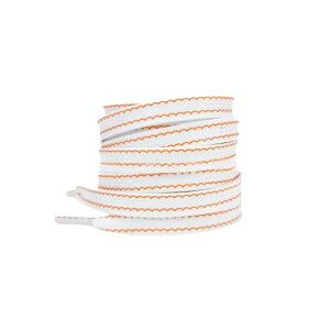 Elerevyo Flat White Shoelaces Colorful Wave Pattern Shoe Laces Strings for Sneakers Sport Shoes 1 Pair Orange 140cm/55.1"