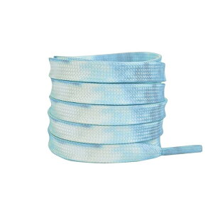 Elerevyo 1 Pair Tie-Dye Flat Shoe Laces for Sneakers, 0.31'' Soft Shoelaces Shoestrings for Casual Hiking Shoes Colorful-2 140cm/55.1