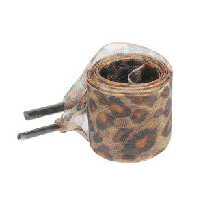 Elerevyo Leopard Print Ribbon Shoe Laces Pattern Flat Wide Lace Shoelaces for Sneakers Brown Brown 80×4cm/31.5"×1.6"