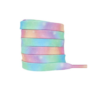 Elerevyo 1 Pair Tie-Dye Flat Shoe Laces for Sneakers, 0.31'' Soft Shoelaces Shoestrings for Casual Hiking Shoes Colorful-10 160cm/63.0
