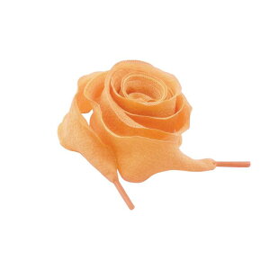 Elerevyo 2 Pairs Ruffle Shoe Laces: 2.5CM Wide Fishtail Pleated Flat Sneaker Shoestring Orange 140cm/55.1