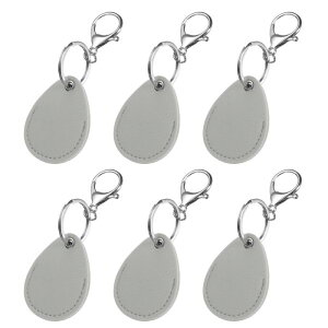 uxcell 6�̃��U�[�L�[�t�H�u�APU���U�[�J�[�L�[�`�F�[���u �����N�L�[�z���_�[�A�L�[�����O�t���A�L�[ID�J�[�h�pDIY���[���[�����a�������̓� �M�t�g�A�O���[
